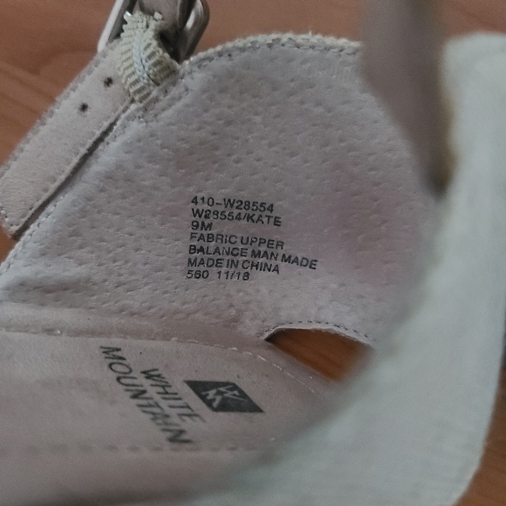 White Mountain Kate Espadrille Striped Wedge Women's Sz 9M - Picture 7 of 8